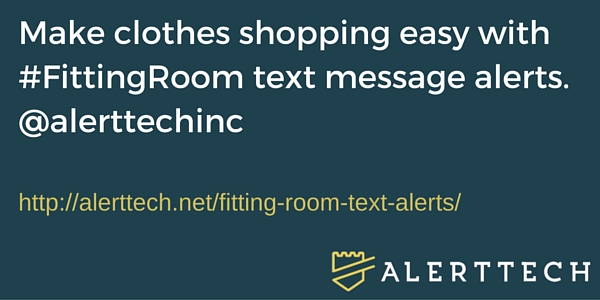 fitting room text message alerts tweet